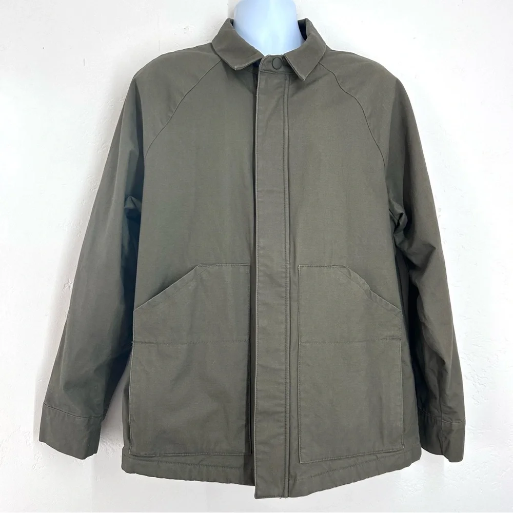 Prana Upper Dash Shirt Jacket Mens L Slate Green Flannel Lined Chore Coat NWOT - Picture 3 of 16
